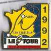 Le Tour 1992 PARIS San Sebastien, La France Avec Le Parcour Du Tour De France - Cyclisme