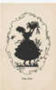 SILHOUETTE GLAMOUR, Elegant Woman, Butterfly, Sign. H. Petersen, EX Cond. PC Not Mailed, Primus - Siluette