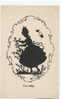 SILHOUETTE GLAMOUR, Elegant Woman, Butterfly, Sign. H. Petersen, EX Cond. PC Not Mailed, Primus - Silhouette - Scissor-type