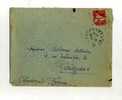 ALGERIE . AFFRANCHISSEMENT SIMPLE  SUR ENVELOPPE DE 1936 A DESTINATION DE LA METROPOLE - Lettres & Documents