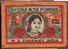 India Rose Powder Vintage Trade Label Multi-colour Women Flower - Andere & Zonder Classificatie