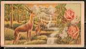 India Rose Deer  Waterfall Vintage Trade Textile Label Multi-colour - Other & Unclassified