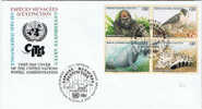 UNG+ UNO Genf 1993 Mi 227-30 FDC Tierschutz - FDC