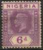 Nigeria - 1921-1932 KGV 6d Die II Used - Nigeria (...-1960)