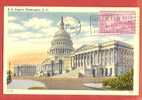 ETATS UNIS CARTE MAXIMUM U S CAPITOL  WASHINGTON - Maximumkaarten