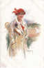 Artist Signed. Usabal. Tennis Lady.old Postcard. - Usabal