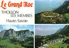Carte Postale 74. Thollon-les-Mémises  Le Lac Léman Et Le Grand-Roc Trés Beau Plan - Thollon
