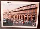 FERMO 1989 Lug 25 PIAZZA DEL POPOLO - DA PORTO SAN GIORGIO  PER LECCE - LOGO SAN CARLO IN FOTO - Fermo