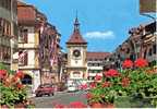 MURTEN MORAT Hauptstrasse Mit Berntor Grand Rue Porte De Berne ( Audi 100 Wagen Voiture Car ) - Murten