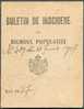 Buletin De Inscrieri LA Biuroul Populatiei 11 Juin 1937 Avec Timbres Fiscaux 7 + 2 Lei  De Madame Elena Ermolinschi, à B - Brieven En Documenten