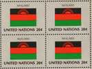 Malawi UN-Flaggen IV 1983 MALAWI New York 426+ 4-Block + Kleinbogen ** 7€ - Malawi (1964-...)