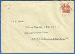 Deutschland; Alliierte Besetzung MiNr. 951; 1948; Geschäftsbrief Von Straubing Nach Markneukirchen - Cartas & Documentos