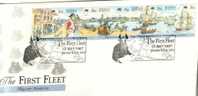 AUSTRALIA  FDC FIRST FLEET  SE-TENANT 5 STAMPS SHIP DEPARTURE  DATED 13-05-1987 CTO SG? READ DESCRIPTION !! - Covers & Documents