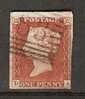 GReat Britain 1841  QV  1d Red Imperf. (o) D-A - Used Stamps