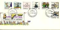 AUSTRALIA FDC LIVING TOGETHER 7 STAMPS PART 2 WOMAN ETC. DATED 16-03-1988 CTO SG? READ DESCRIPTION !! - Covers & Documents