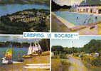 Carte Postale 22. Jugon-les-Lacs   Camping  Le Bocage  Et L'école De Voile Trés Beau Plan - Jugon-les-Lacs