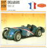 CARS CARD FICHE TECNICO STORICA  DELAHAYE TIPO 145 - Motoren