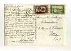 - ALGERIE 1924/39 . AFFRANCHISSEMENT COMPOSE SUR CP DE 1939 POUR LA METROPOLE - Cartas & Documentos