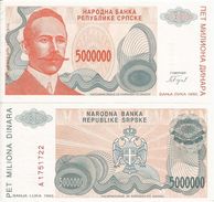 Bosnia And Herzegovina 5.000.000 Dinara 1993. UNC P-153 - Bosnië En Herzegovina