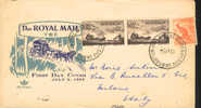1955  Australia  FDC  Diligenza Diligence Mail-coach - Diligences