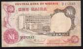 NIGERIA P15d 1  NAIRA 1973  #DR/69 Signature 4    AVF     NO P.h. ! - Nigeria