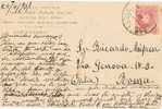 6595. Postal BARCELONA 1907. A Italia - Covers & Documents