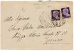 Cavour / Torino - 02.01.1946 - Luogotenenza - Imperiale S.F. Lire 1 X 2 - Poststempel