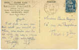 Pub Hotel Jeanned'arcsur Cp Ballon D'alsace  Dos Obliteration Du 7/8/1948 Et Timbre Mariane Condon 5f Bleue - Hôtellerie - Horeca
