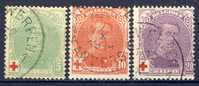 #Belgium 1914. Red Cross. Michel 107-09. Cancelled(o) - 1914-1915 Rode Kruis