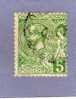 MONACO TIMBRE N° 22 OBLITERE PRINCE ALBERT 1ER 5C VERT JAUNE - Used Stamps