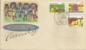 AUSTRALIA  FDC INTERNATIONAL YEAR OF FAMILY CARTOON  3 STAMPS   DATED 14-04-1994 CTO SG? READ DESCRIPTION !! - Covers & Documents