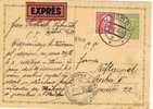 Entero Postal VYSKOV (Checoslovaquia) 1934. EXPRES - Postcards