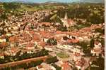 CARTE POSTALE DE LA TOUR DU PIN - LE CENTRE VILLE - VUE AERIENNE - La Tour-du-Pin