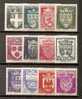 FRANCE - 1942 - Armoiries De Ville (II) -  Yvert # 553/564 - MINT (LH) - 1941-66 Wappen