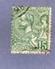 MONACO TIMBRE N° 44 OBLITERE PRINCE ALBERT 1ER 15C VERT - Used Stamps