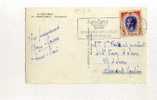 - MONACO . AFFRANCHISSEMENT SIMPLE SUR CP DE 1955  POUR LA FRANCE - Postmarks