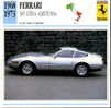 CARS CARD FICHE TECNICO STORICA FERRARI 365 GTB/4 DAYTONA - Autos