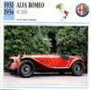 CARS CARD FICHE TECNICO STORICA ALFA ROMEO 8C 2300 - Cars