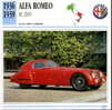 CARS CARD FICHE TECNICO STORICA ALFA ROMEO 8C 2900 - Automobili