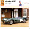 CARS CARD FICHE TECNICO STORICA ASTON MARTIN DBR1 E DBR2 - Automobili