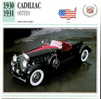 CARS CARD FICHE TECNICO STORICA CADILLAC SIXTEEN - Voitures