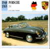 CARS CARD FICHE TECNICO STORICA  PORSCHE 356 - Cars