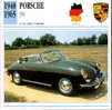 CARS CARD FICHE TECNICO STORICA  PORSCHE 356 - Voitures