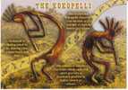 Kokopelli Southwest USA Native Symbol In Petroglyphs Pictographs For Fertiltiy & Prosperity On Modern Postcard - Indianer