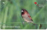 # SINGAPORE 24SIGA Scaly-breasted Munia 10 Landis&gyr  -oiseaux,birds- Tres Bon Etat - Singapour