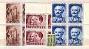 1952  Georgi Dimitrov   3v.-MNH   Block Of Four  Bulgarie / Bulgaria - Unused Stamps