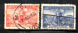 AUS105A - AUSTRALIA  1935,  Yvert Serie N. 105/106  Poco Freschi - Used Stamps