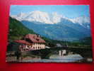 BELLE CPSM-74-HAUTE SAVOIE-SALLANCHES-LE PONT ST MARTIN ET LE MONT BLANC -NON VOYAGEE-CARTE EN BON ETAT - Sallanches