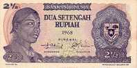 INDONESIE   2 1/2 Rupiah   Daté De 1968   Pick 103a     ***** BILLET  NEUF ***** - Indonesien