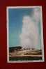 1935 - CARD- CARTE POSTALE DE YELLOWSTONE- WYOMING -OLD FAITHFUL  GEYSER AND PEOPLE -POUR ORANGE -FRANCE - Yellowstone